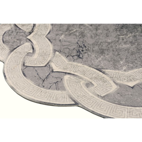 Siva okrogla preproga ø 160 cm - Vitaus-image-2