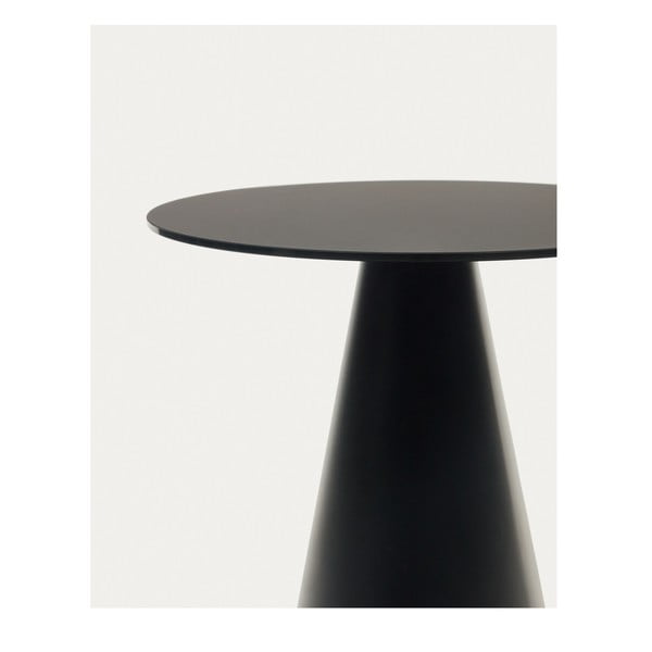 Okrogla stranska mizica s stekleno mizno ploščo ø 50 cm Wilshire – Kave Home-image-2