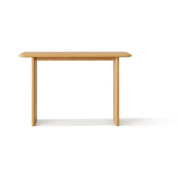 Stranska mizica iz masivnega hrasta v naravni barvi 40x120 cm Charlotte – Micadoni -image-1