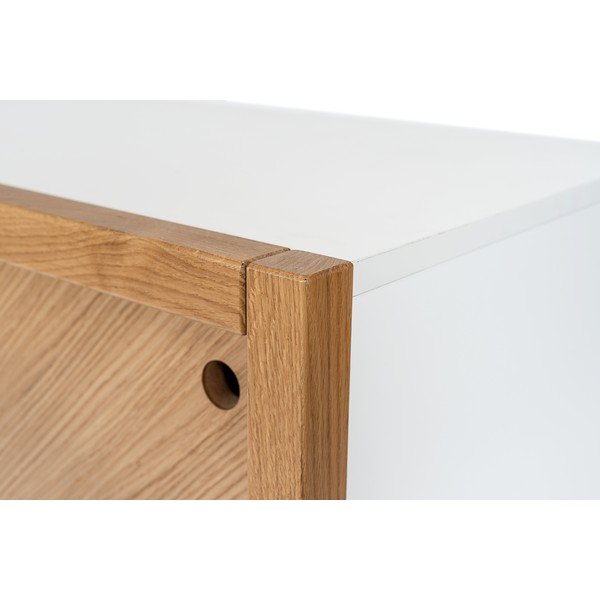 Komoda iz rjavega in belega hrasta Woodman Cubis-image-1