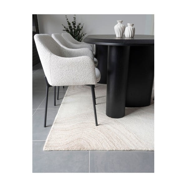 Kremno bela ročno tkana volnena preproga 160x230 cm Surat – House Nordic-image-3