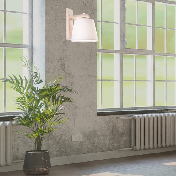 Svetlo rjava stenska svetilka ø 20 cm Aida – LAMKUR-image-1