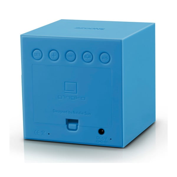 Azurno modra LED budilka Gingko Gravity Cube-image-3