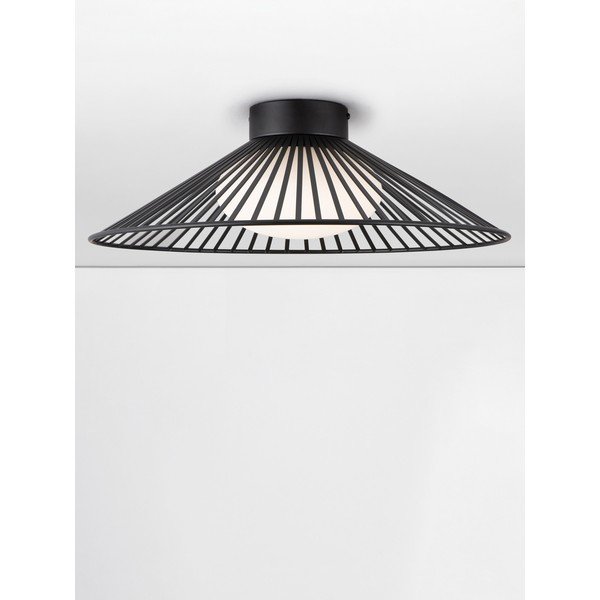 Mat črna kovinska LED stropna svetilka s steklenim senčilom Brume – Nova Luce-image-3