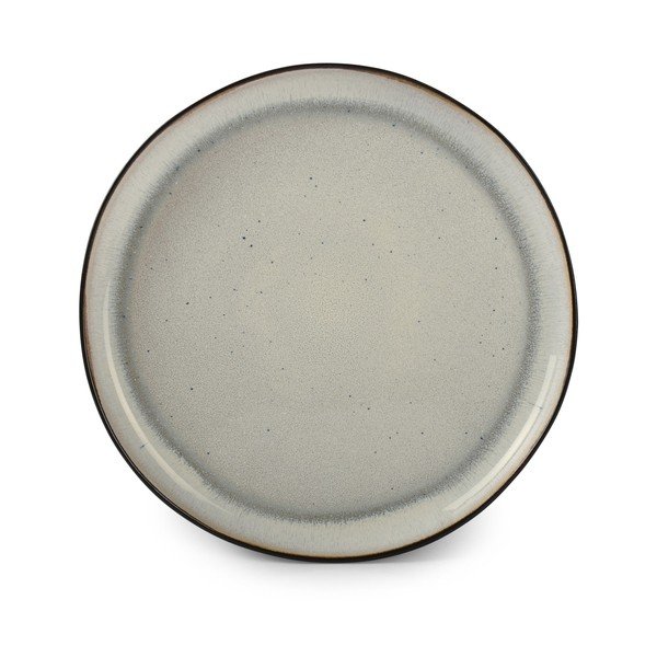 Črn/bež krožnik iz kamenine ø 27 cm Lunar – Salt&Pepper