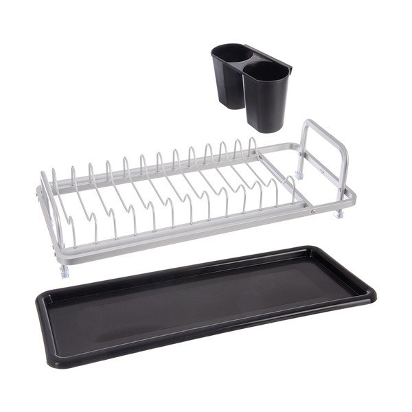 Črno-bel kovinski odcejalnik posode 41,5x17 cm Deluxe – Orion-image-2