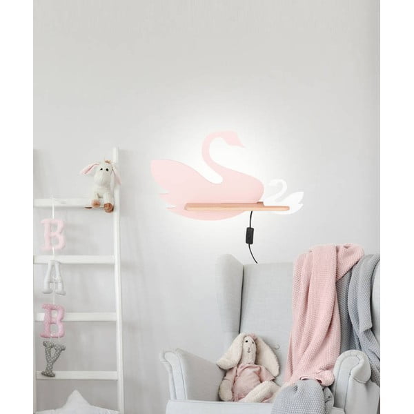 Bela/rožnata otroška svetilka Swan – Candellux Lighting-image-2