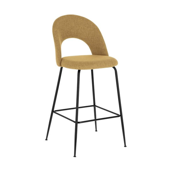 Gorčično rumeni barski stoli v kompletu 4 ks (višina sedeža 63 cm) Mahalia – Kave Home