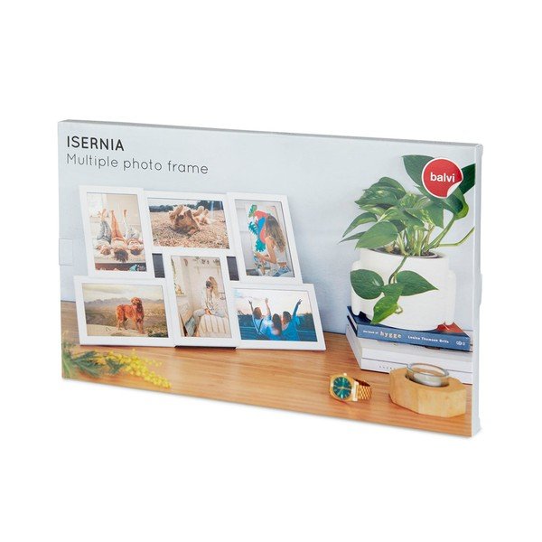 Bel stenski okvir za 6 fotografij Balvi Isernia-image-1