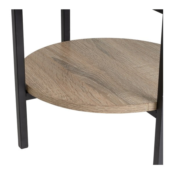 Črn regal v hrastovem dekorju 40x110 cm – Casa Selección-image-1