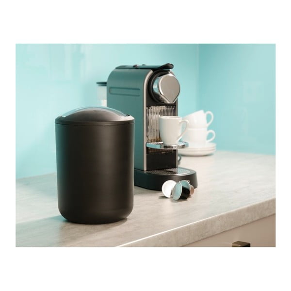 Črn koš za smeti Wenko Brasil S, višine 21 cm-image-1