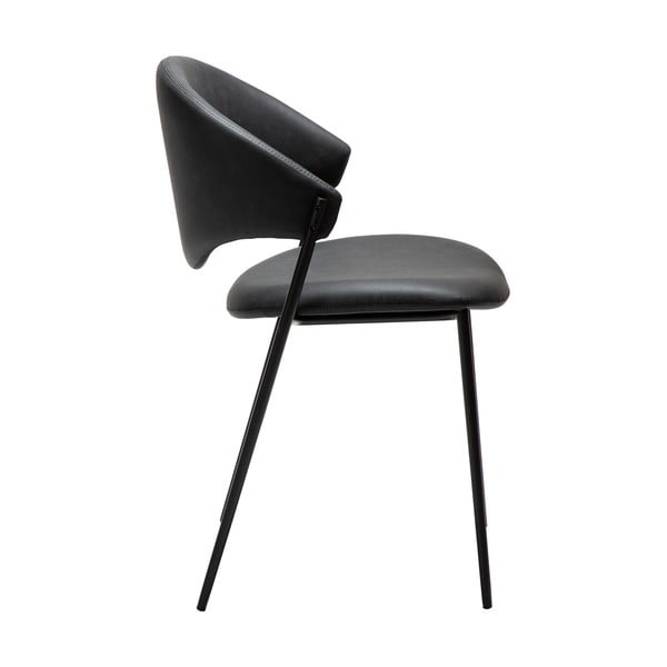 Črn jedilni stol iz umetnega usnja Zone – DAN-FORM Denmark-image-2