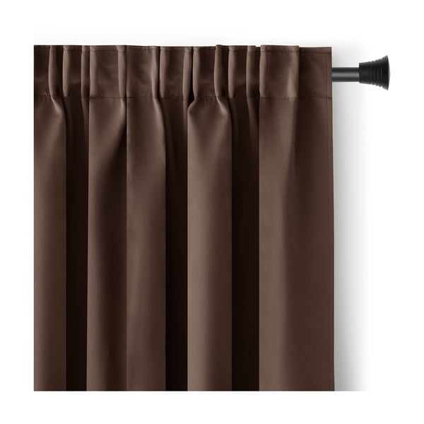 Rjava zatemnitvena izolacijska zavesa 140x245 cm Pleat – Restilo