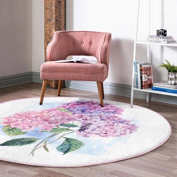 Pralna okrogla preproga primerna za robotski sesalnik ø 80 cm Comfort – Mila Home-image-3
