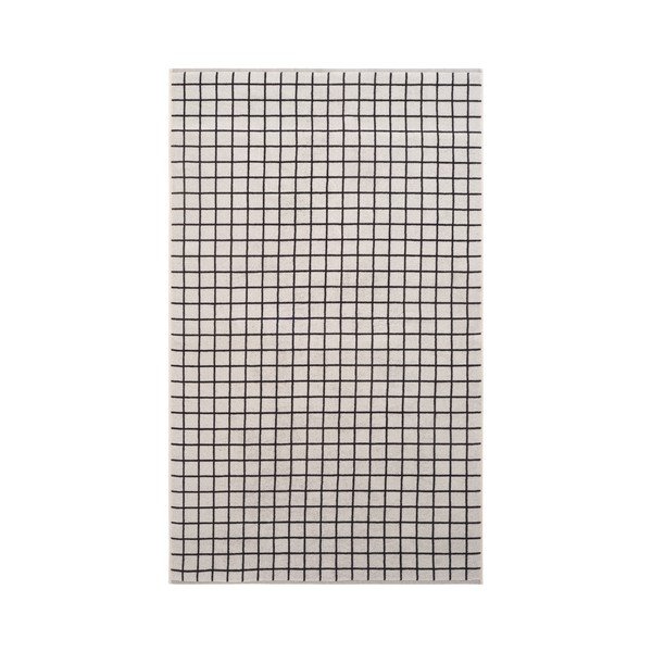 Črna/bež bombažna brisača 90x150 cm Grid – Jotex-image-2