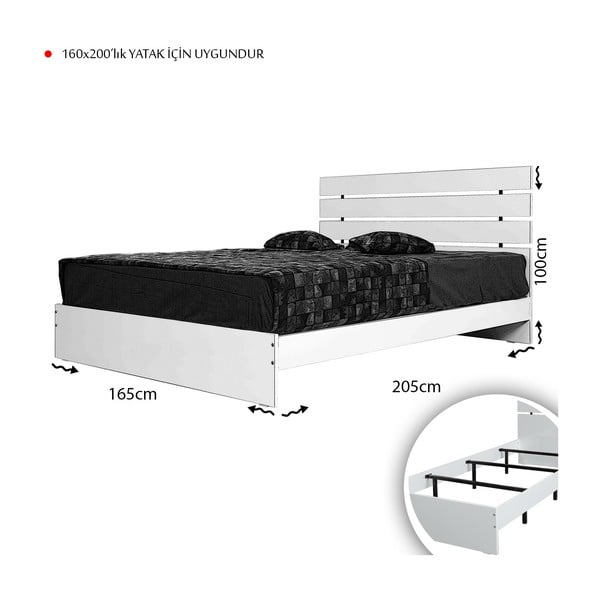 Zakonska postelja v naravni barvi 160x200 cm Fuga – Kalune Design-image-4