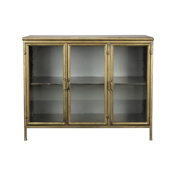 Kovinska vitrina v zlati barvi 100x80x38,5 cm Gertlush – Dutchbone