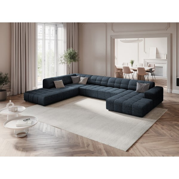 Modra kotna sedežna garnitura (levi kot/v obliki črke "U") Chicago – Cosmopolitan Design-image-1
