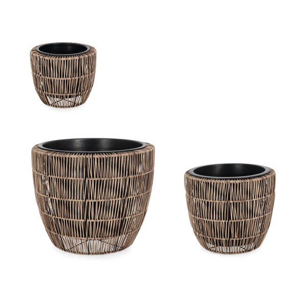 Plastični/iz umetnega ratana cvetlični lonci v kompletu 3 ks ø 44 cm Ayun – Bizzotto-image-1