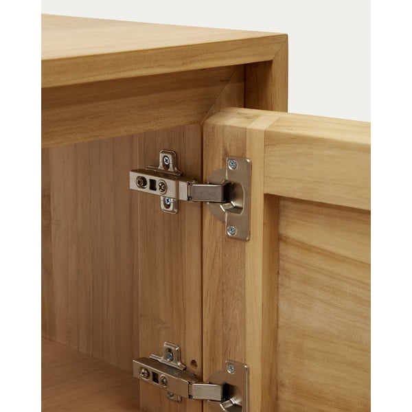 Nizka stenska omarica za pod umivalnik iz masivnega tika 120x40 cm Yenit – Kave Home-image-4