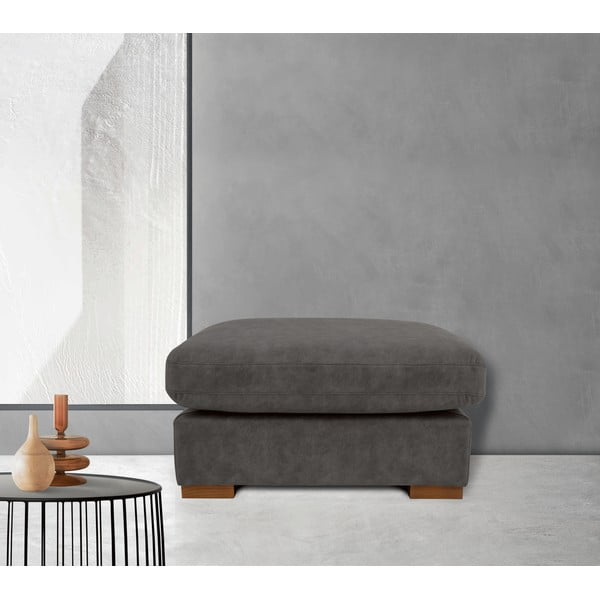 Antracitno siv tabure iz umetnega usnja Hamburg – Scandic-image-1