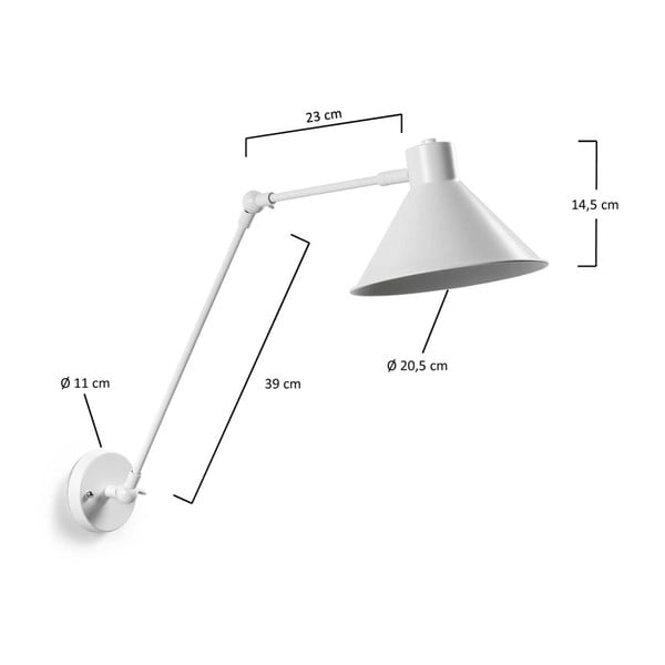 Bela stenska svetilka Dione – Kave Home-image-3