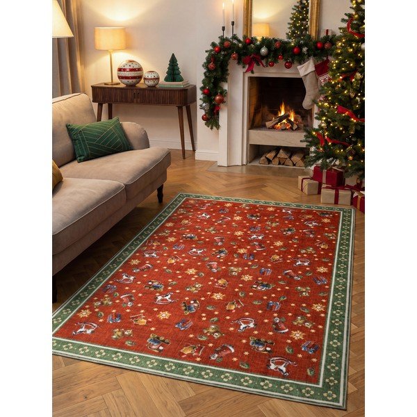 Rdeča/zelena preproga z božičnim motivom 160x230 cm Toy's Delight Nostalgic Noel Red Green – Villeroy&Boch-image-1