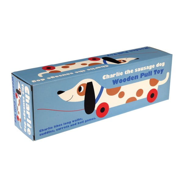 Leseni pes za vlečenje Rex London Charlie The Sausage Dog, dolžina 31,5 cm-image-3