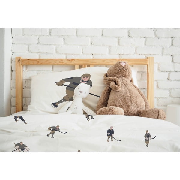 Otroška posteljnina iz bombažnega satena 140x200 cm Ice Hockey - Butter Kings-image-1