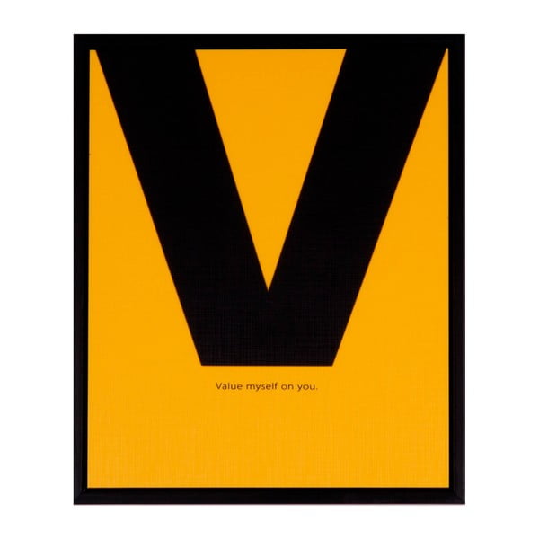 Slika sømcasa Yellow V, 25 x 30 cm