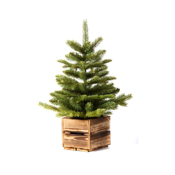 Umetno božično drevo v lesenem lončku Dakls, višina 65 cm