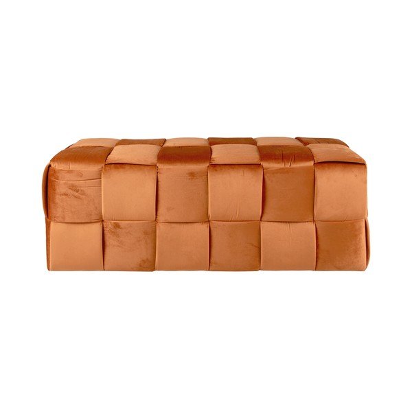 Oranžni žametni stolček Weaved - Leitmotiv-image-2