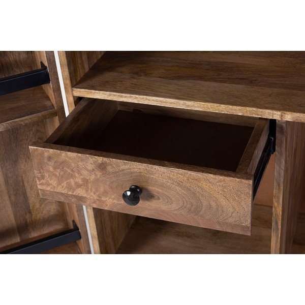 Vinska omara iz masivnega manga v naravni barvi število steklenic 12, 74x122x46 cm Bombay – Interia Home & Living-image-1