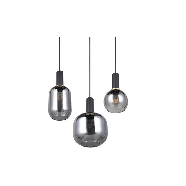 Črna viseča svetilka s steklenim senčilom Diva – Trio-image-4