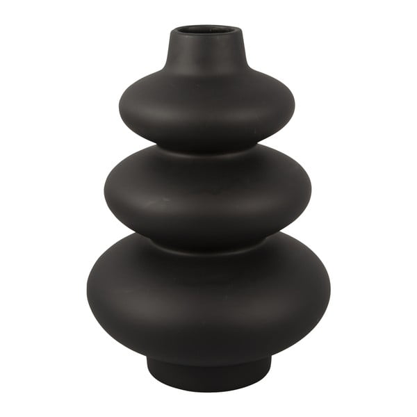 Črna keramična vaza Karlsson Circles, višina 28,5 cm