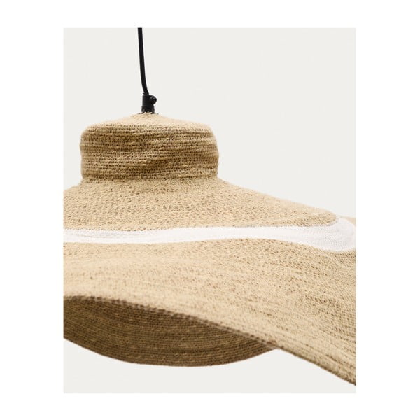 Viseča svetilka v naravni barvi s senčilom iz morske trave ø 90 cm Albenya – Kave Home-image-2