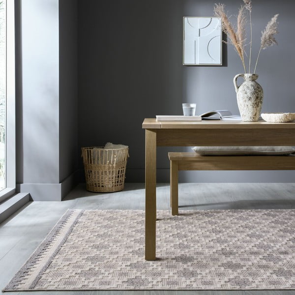 Sivo-bež pralna preproga 194x290 cm Graysen – Flair Rugs-image-1