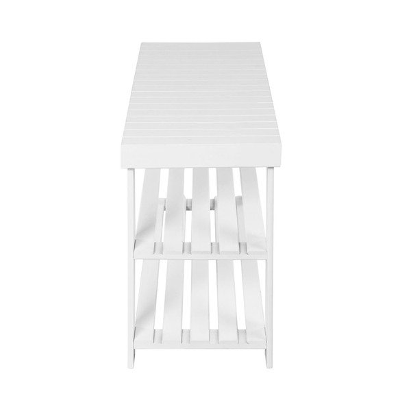 Bela bambusova polica za 6 parov čevljev Songmics, širina 70 cm-image-4