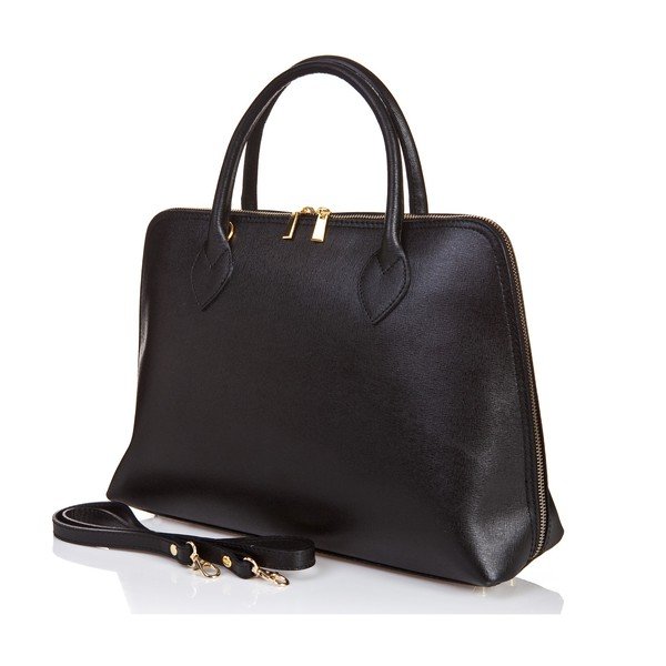 Črna usnjena torbica Massimo Castelli Liana-image-2