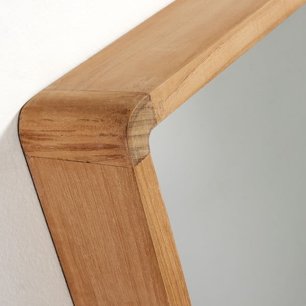 Ogledalo iz tikovega lesa Kave Home Sunday, 80 x 65 cm-image-1