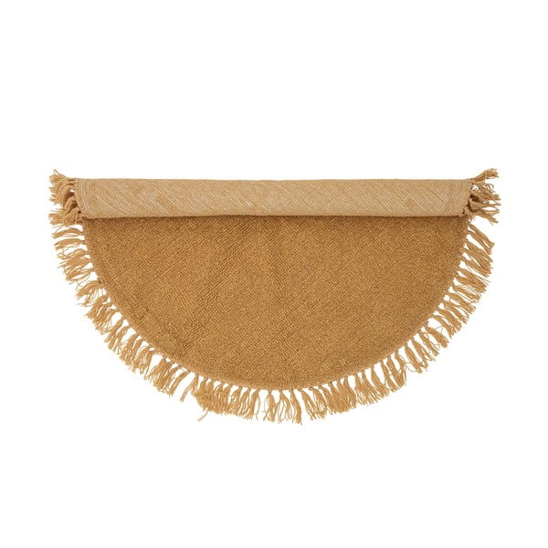 Oranžna volnena okrogla preproga ø 110 cm Lenea - Bloomingville-image-3