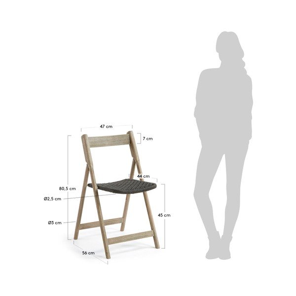 Komplet 2 zložljivih vrtnih stolov La Forma Picot-image-3