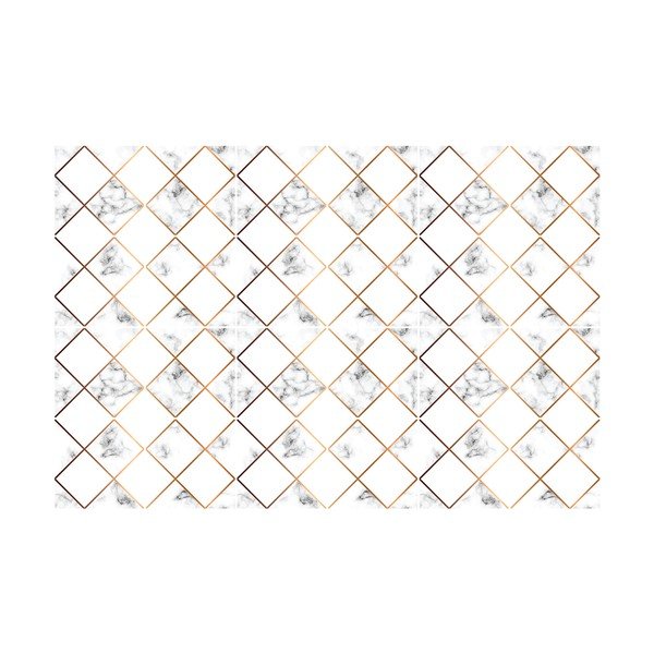 Komplet 24 stenskih nalepk Ambiance Marble and Goldy, 10 x 10 cm-image-2