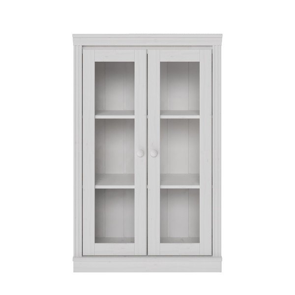 Bela vitrina iz masivnega bora 74x118x35 cm Anita – Støraa