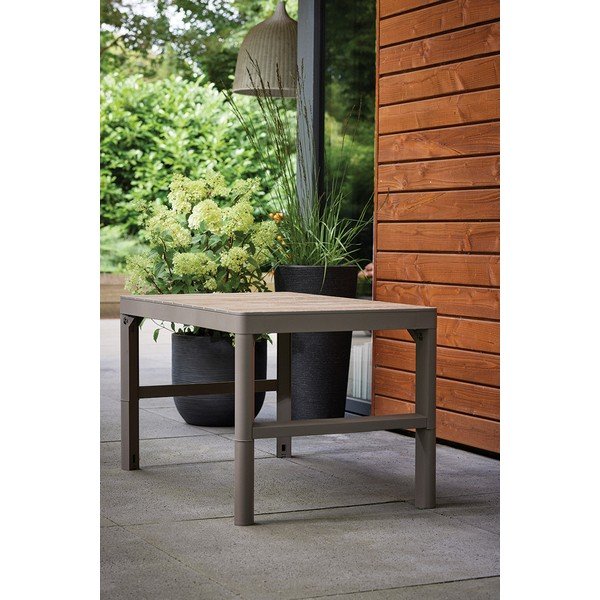Vrtna klubska mizica v orehovem dekorju 71,5x116 cm Lyon – Keter-image-4