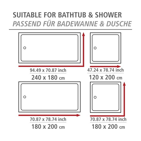 Zavesa za tuš 180x200 cm Alara – Wenko-image-2