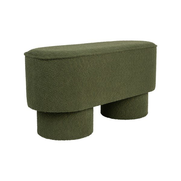 Zelena klop iz tkanine bouclé Marcos – White Label-image-1