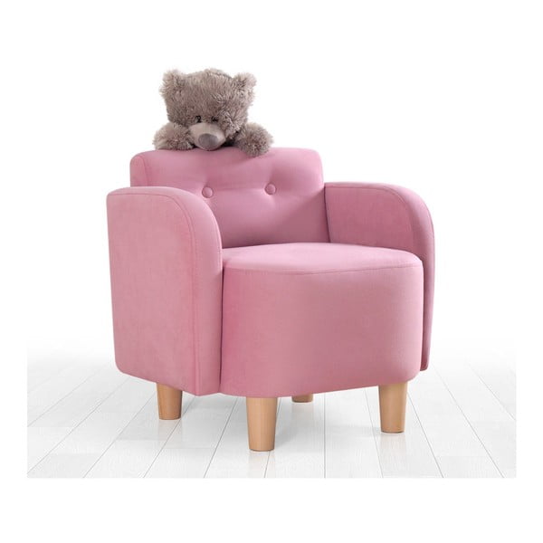 Rožnat otroški fotelj Volie – Artie