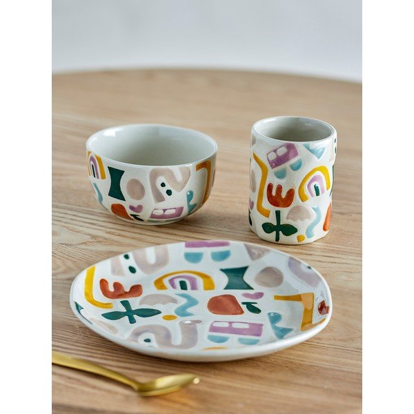 Otroški set posode 3 ks iz kamenine Filur – Bloomingville Mini-image-1