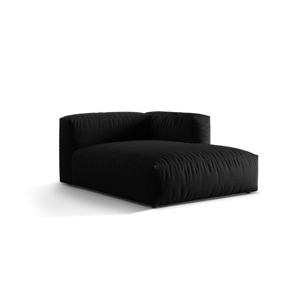 Črn modul za sedežno garnituro (desni kot) Martina – Micadoni Home